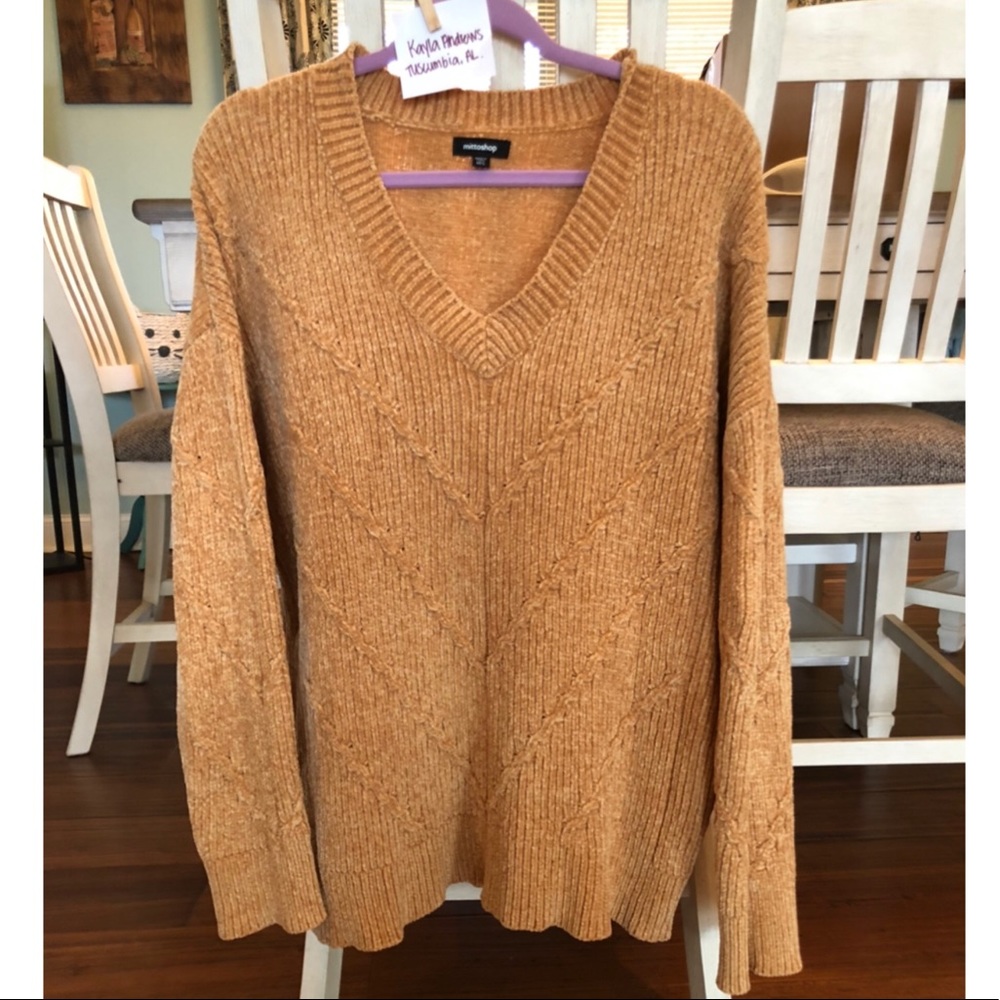 Chenille V-neck Sweater